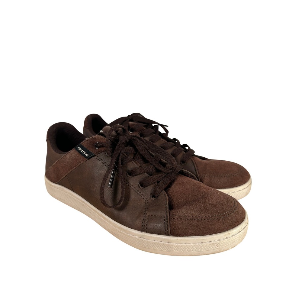 Ripzone Brown Suede Faux Leather Low Top Skater Sneakers Mens Size 9.5